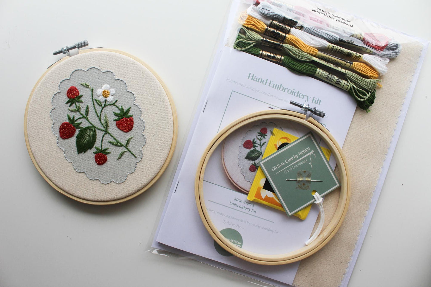 Strawberry Hand Embroidery Kit | Beginner-Friendly DIY Craft