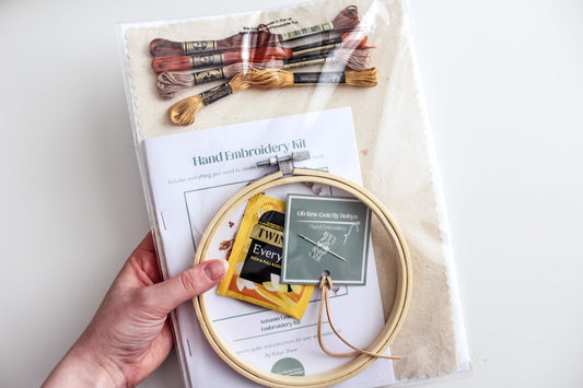 Autumn Leaves Hand Embroidery Kit | Beginner-Friendly DIY Craft