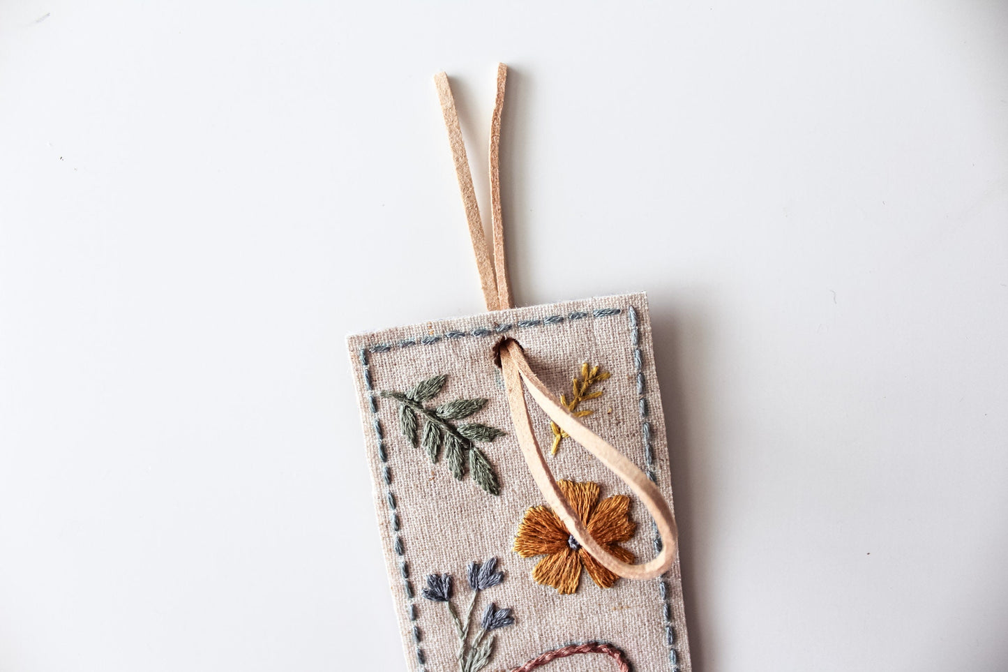 Personalised Floral Embroidery Bookmark Kit | Beginner-Friendly DIY Craft
