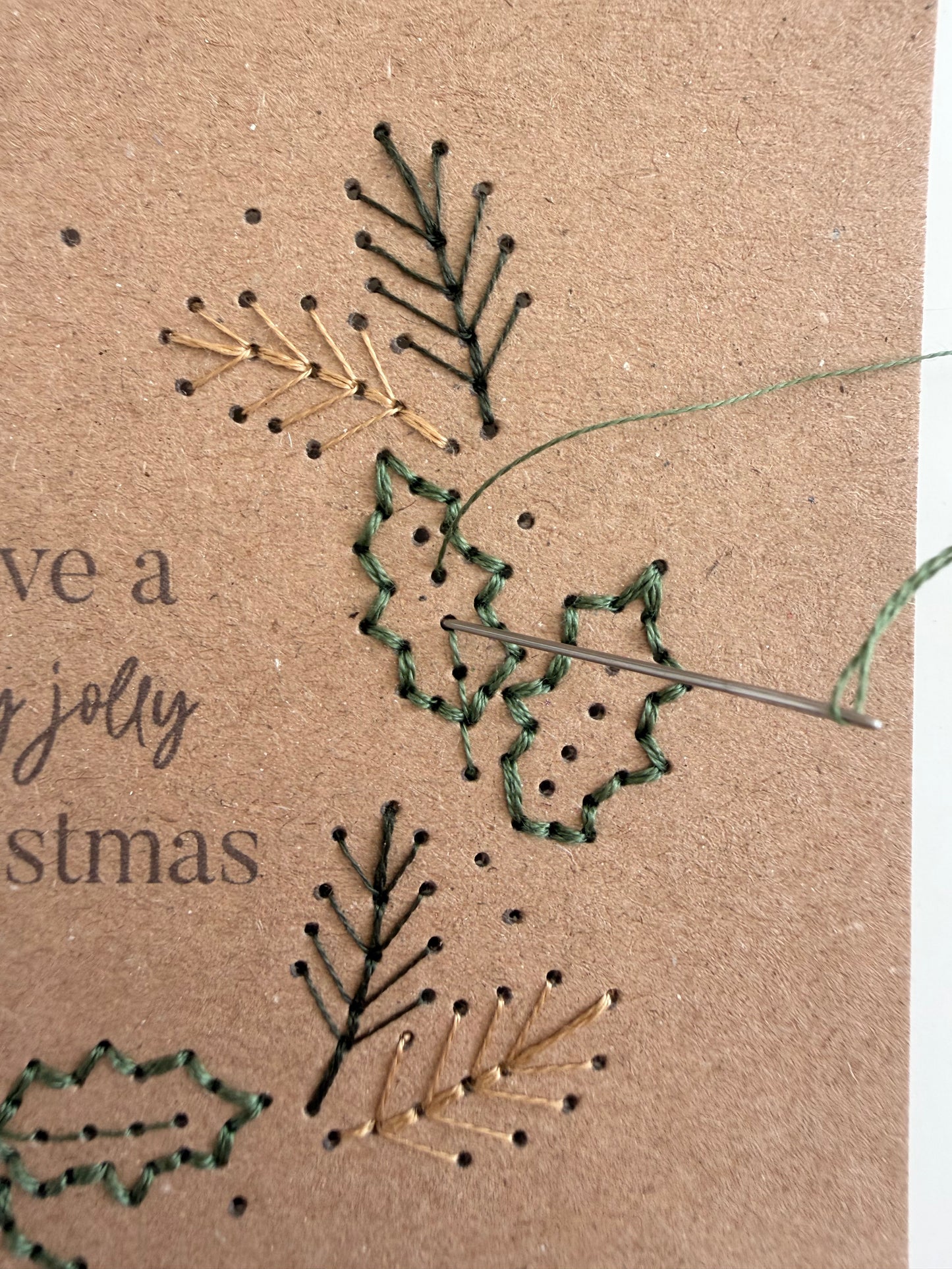 PDF Download Traditional Christmas Card Embroidery Pattern | Beginner-Friendly