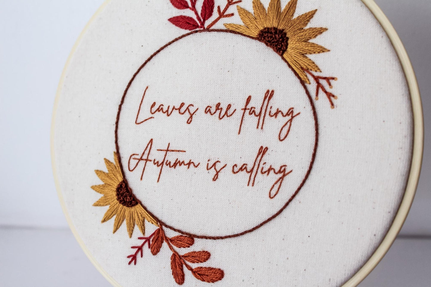 Autumn Foliage Hand Embroidery Kit | Beginner-Friendly DIY Craft