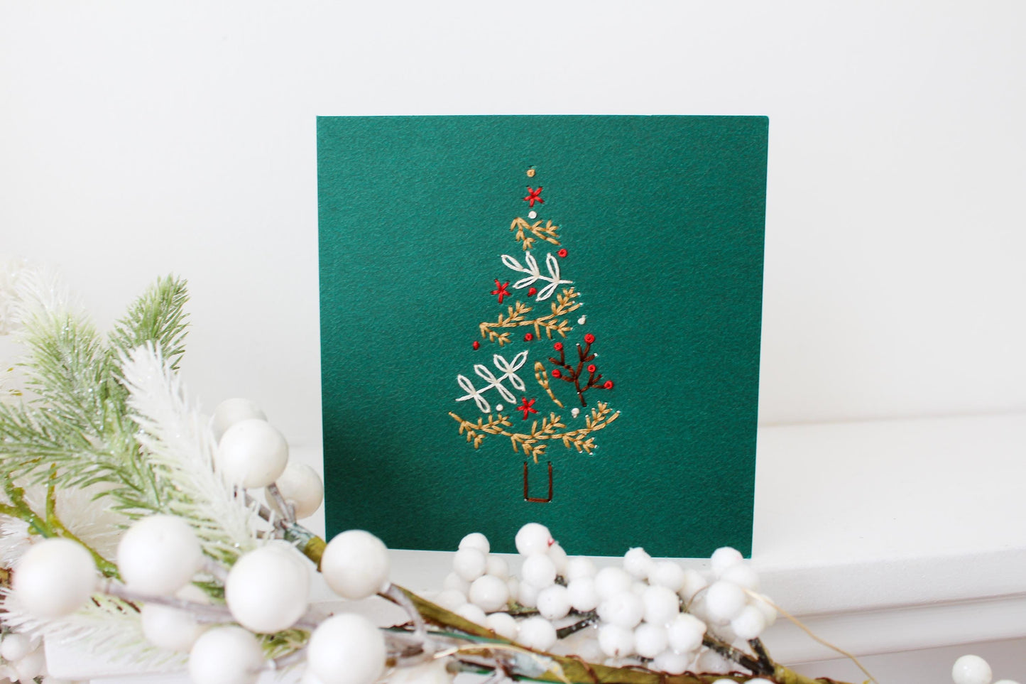 PDF Download Traditional Christmas Card Embroidery Pattern