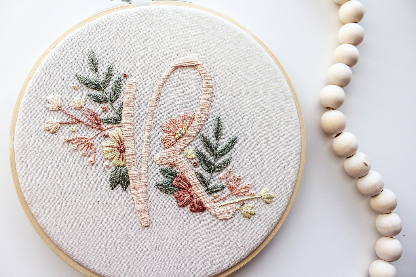 Personalised Floral Letter Hand Embroidery Kit | Beginner-Friendly DIY Craft