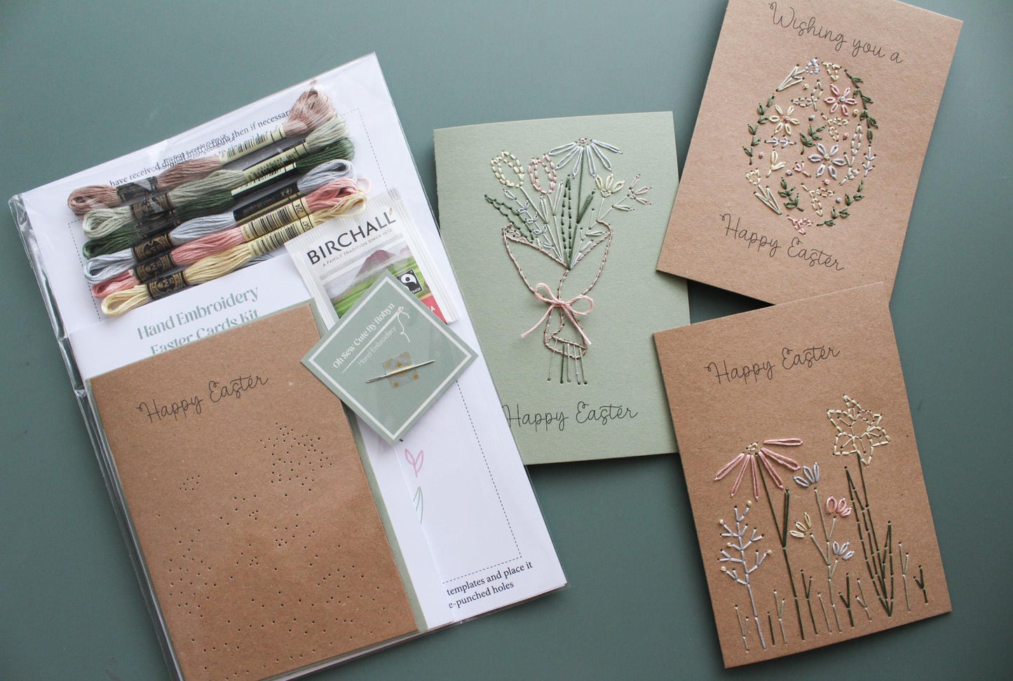 Easter Cards Hand Embroidery Kit | Beginner-Friendly DIY Craft