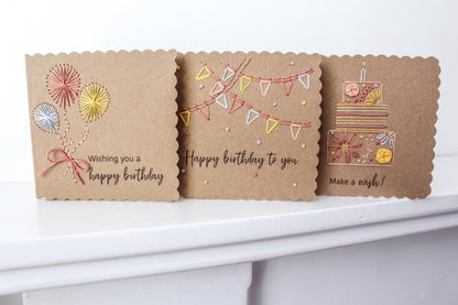 PDF Download  Birthday Cards Embroidery Pattern | Beginner-Friendly