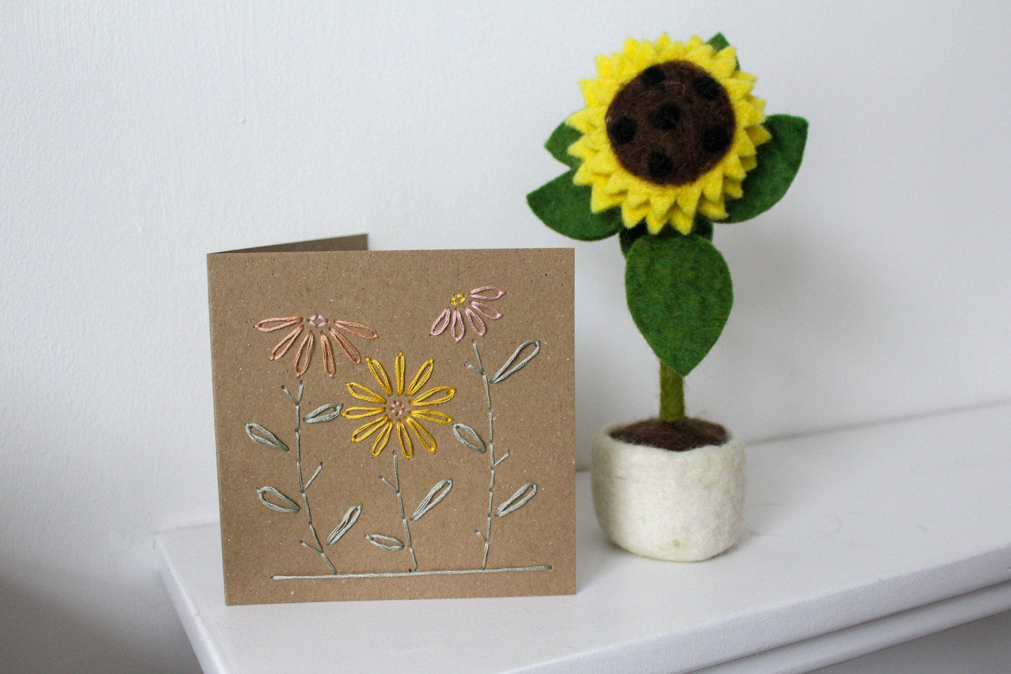Floral Cards Hand Embroidery Kit | Beginner-Friendly DIY Craft