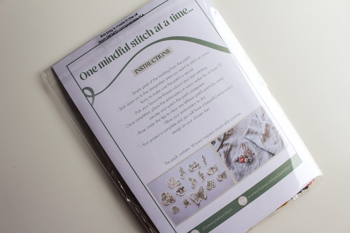 Insect Stick & Stitch Embroidery Patches | 14 Designs