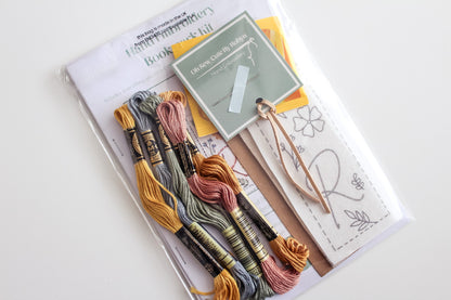 Personalised Floral Embroidery Bookmark Kit | Beginner-Friendly DIY Craft
