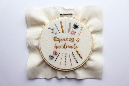 Beginner Hand Embroidery Kit | Learn 14 Stitches | DIY Craft