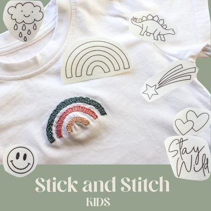 Kids Stick & Stitch Embroidery Patches | 14 Designs