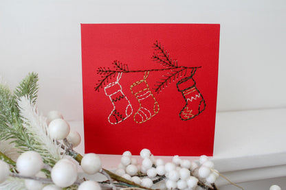 PDF Download Traditional Christmas Card Embroidery Pattern