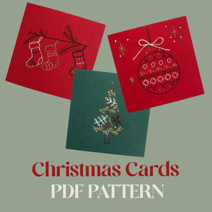 PDF Download Traditional Christmas Card Embroidery Pattern