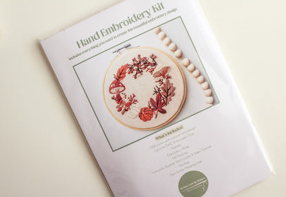 Autumn Wreath Hand Embroidery Kit | Beginner-Friendly DIY Craft