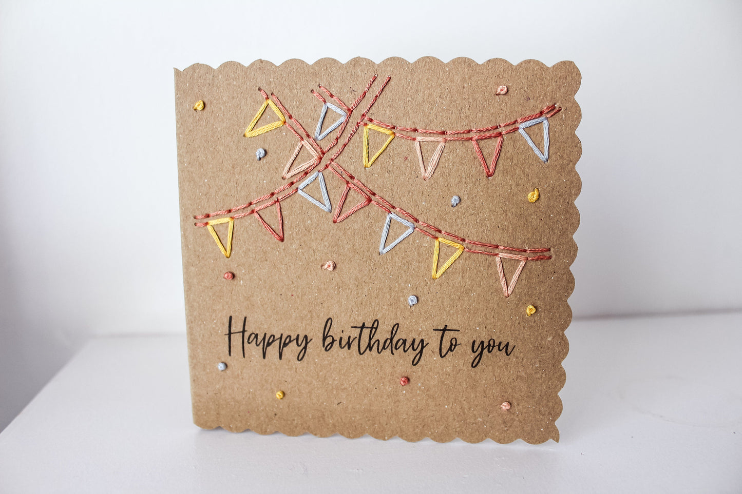Birthday Cards Hand Embroidery Kit | Beginner-Friendly DIY Craft