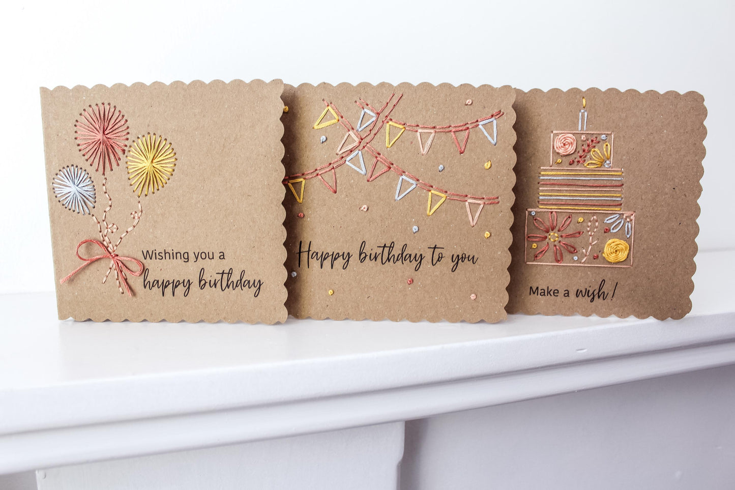 PDF Download Birthday Cards & Gift Tags Embroidery Pattern Bundle