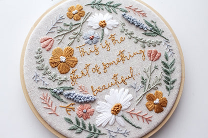 Wildflower Hand Embroidery Kit | Beginner-Friendly DIY Craft