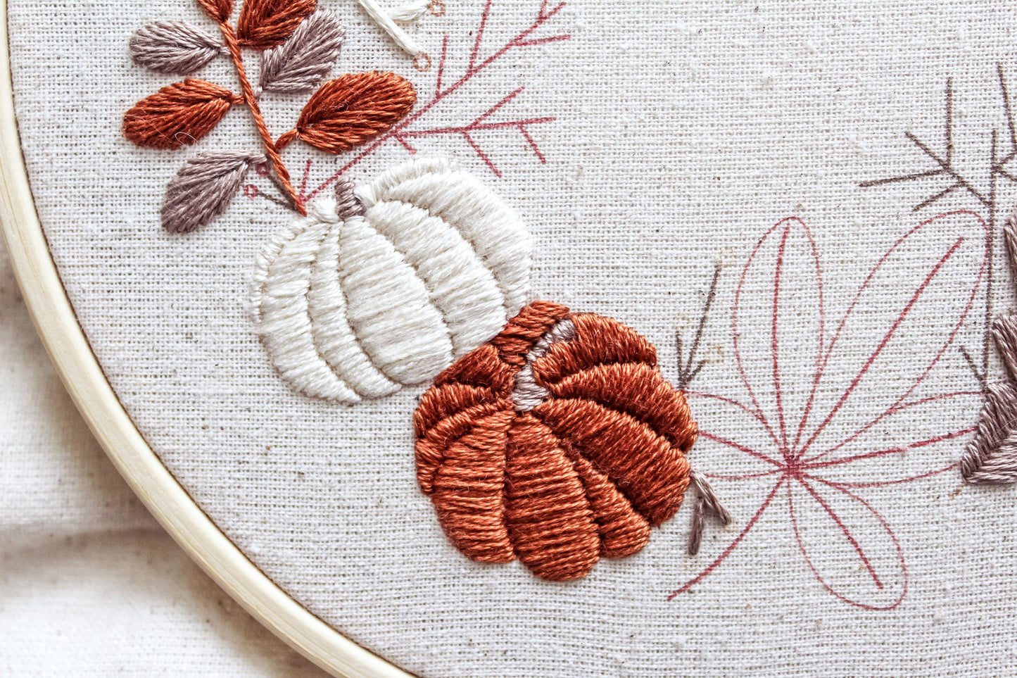 Autumn Wreath Hand Embroidery Kit | Beginner-Friendly DIY Craft