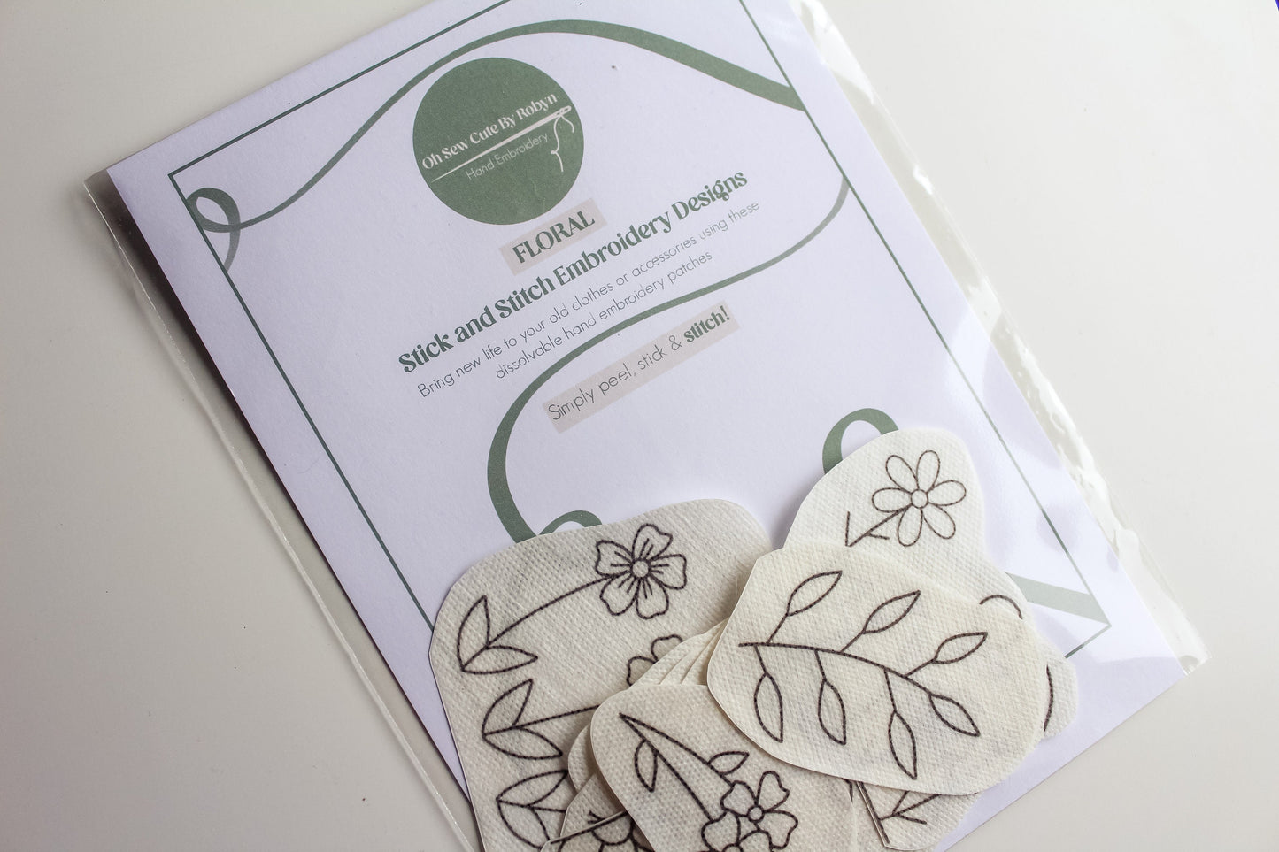 Floral Stick & Stitch Embroidery Patches | 13 Designs