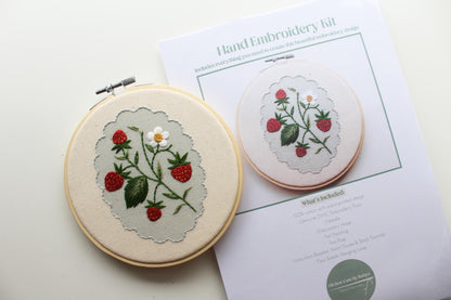 Strawberry Hand Embroidery Kit | Beginner-Friendly DIY Craft