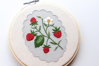 Strawberry Hand Embroidery Kit | Beginner-Friendly DIY Craft