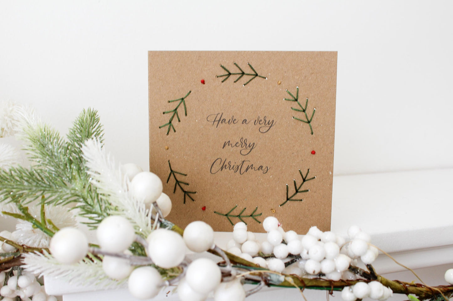 PDF Download Christmas Card Embroidery Pattern | Beginner-Friendly