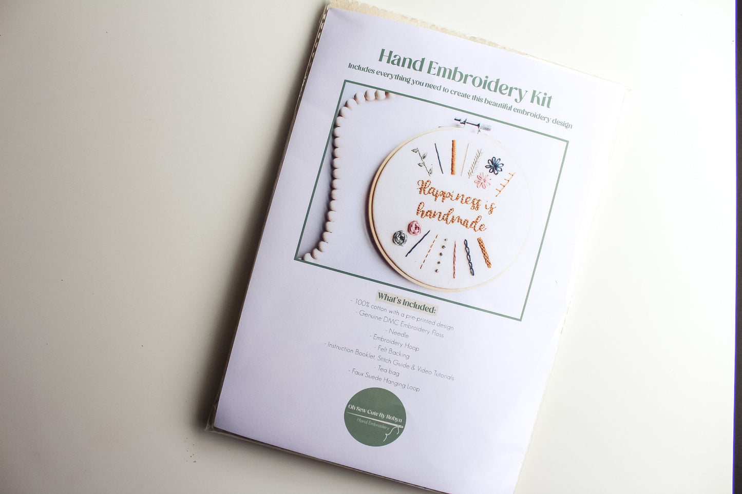 Beginner Hand Embroidery Kit | Learn 14 Stitches | DIY Craft
