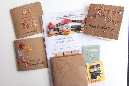Birthday Cards Hand Embroidery Kit | Beginner-Friendly DIY Craft