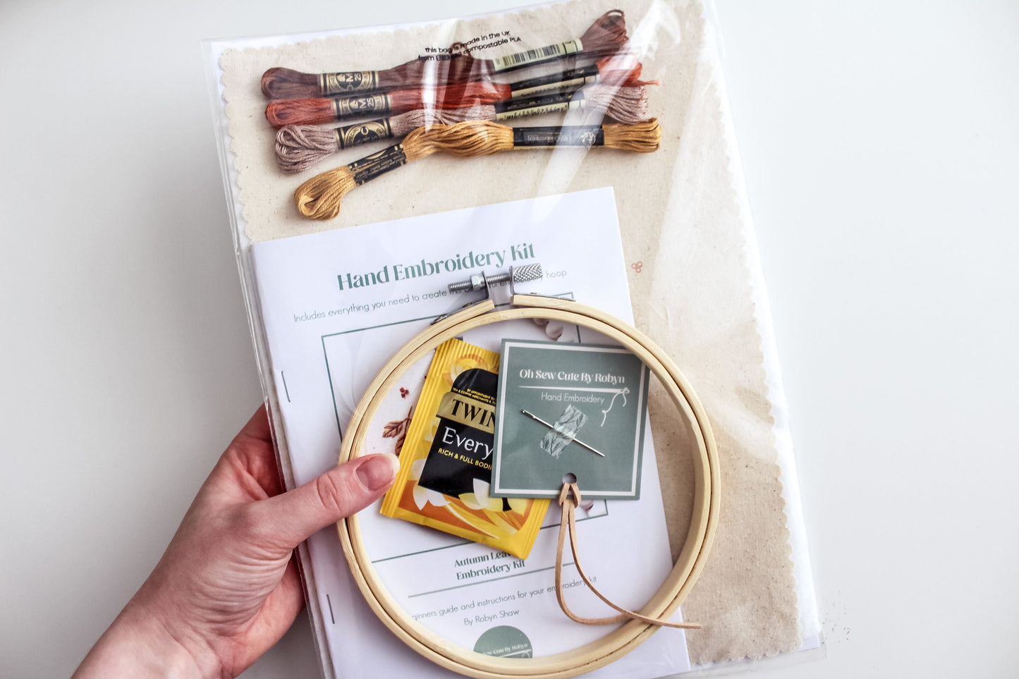 Autumn Leaves Hand Embroidery Kit | Beginner-Friendly DIY Craft