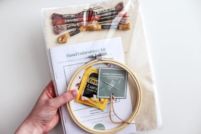Autumn Leaves Hand Embroidery Kit | Beginner-Friendly DIY Craft