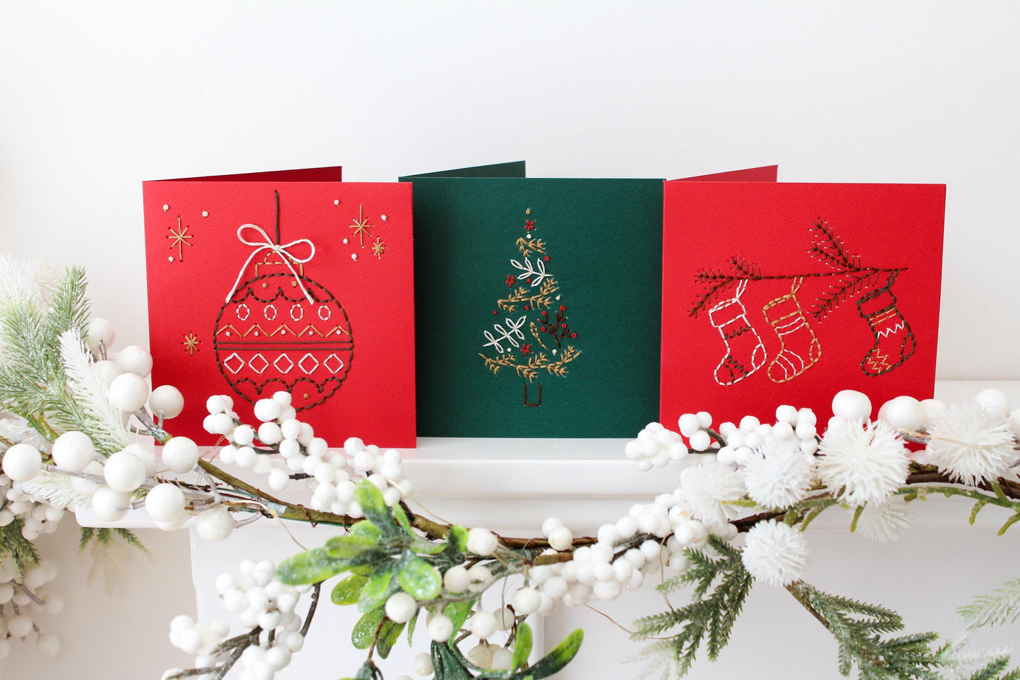 PDF Download Traditional Christmas Card Embroidery Pattern