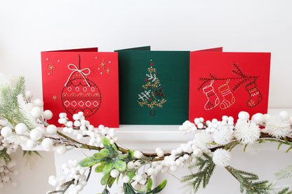 PDF Download Traditional Christmas Card Embroidery Pattern