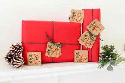 PDF Download Personalised Christmas Gift Tags Embroidery Pattern | Full Alphabet