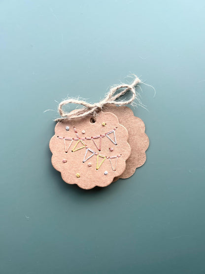 PDF Download Birthday Gift Tags Embroidery Pattern