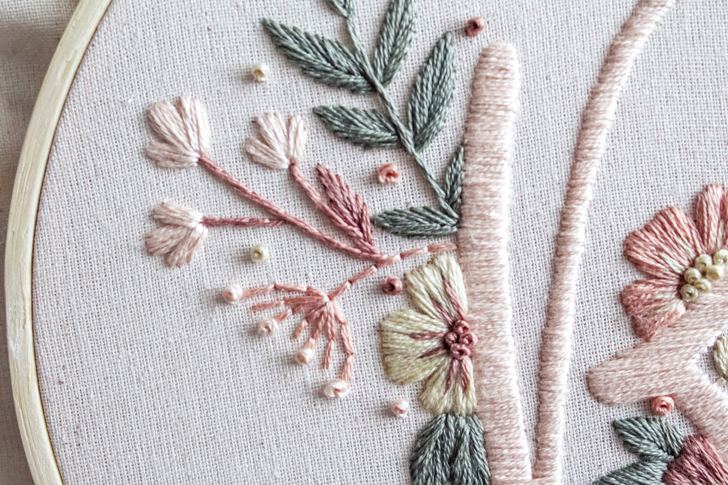 Personalised Floral Letter Hand Embroidery Kit | Beginner-Friendly DIY Craft