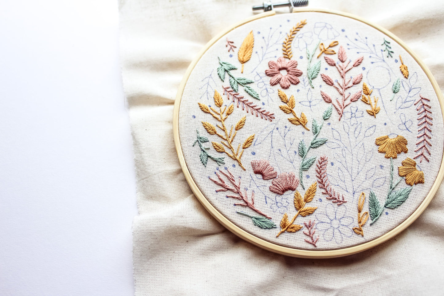 Floral Bloom Hand Embroidery Kit | Beginner-Friendly DIY Craft