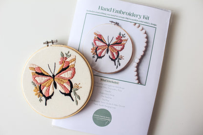 Butterfly Hand Embroidery Kit | Beginner-Friendly DIY Craft