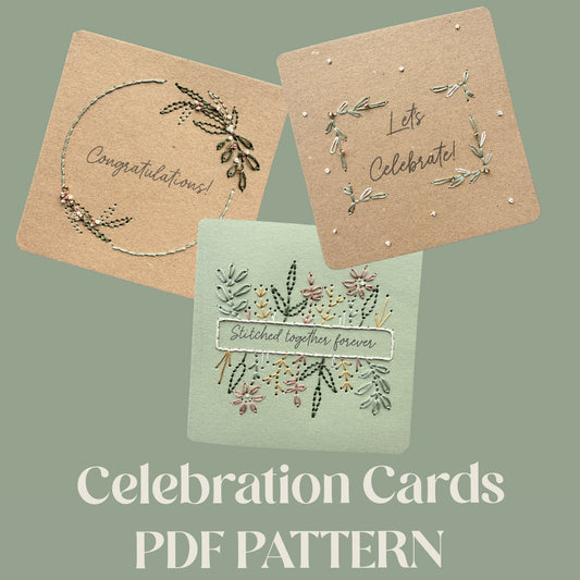 PDF Download Celebration Cards Embroidery Pattern