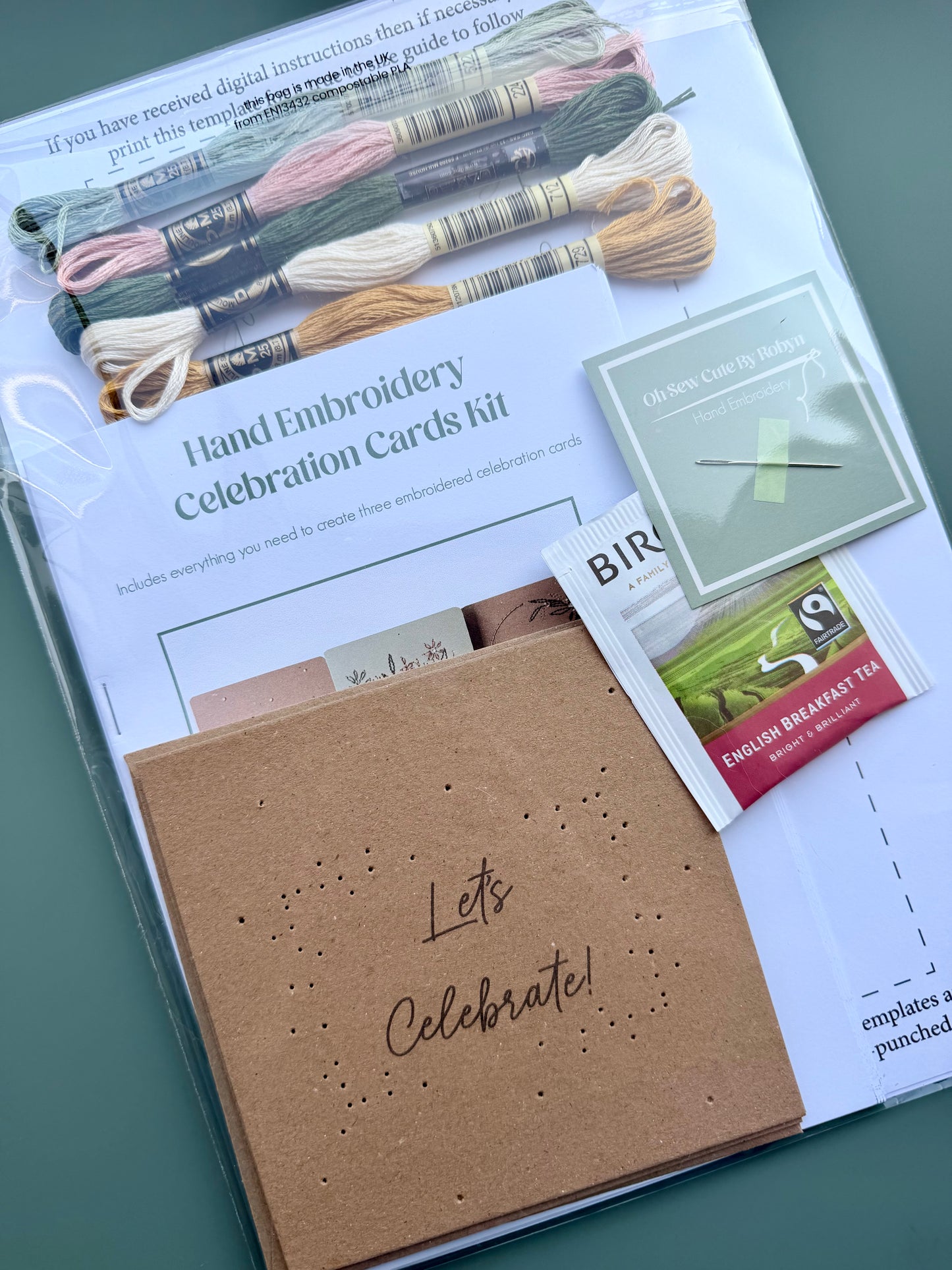 Celebration Cards Hand Embroidery Kit | Beginner-Friendly DIY Craft