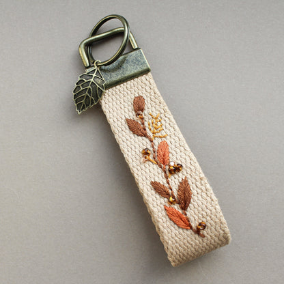 Autumn Stitch Club - Embroidered Keyring 24th October