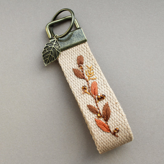 Autumn Stitch Club - Embroidered Keyring 24th October