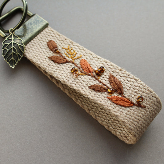 Autumn Stitch Club - Embroidered Keyring 24th October