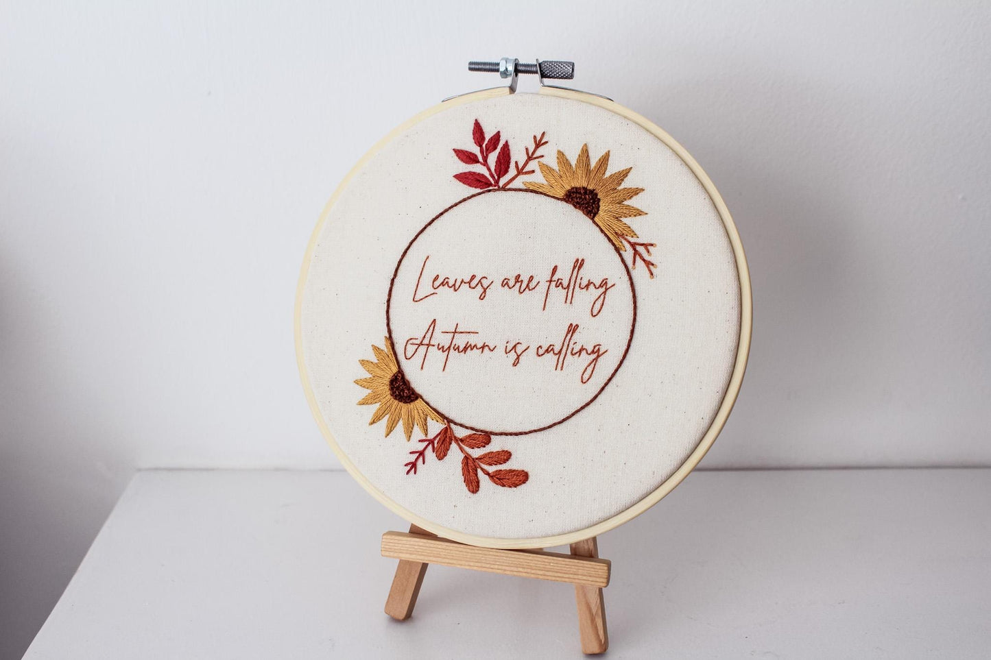 Autumn Foliage Hand Embroidery Kit | Beginner-Friendly DIY Craft
