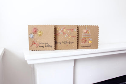 PDF Download  Birthday Cards Embroidery Pattern | Beginner-Friendly