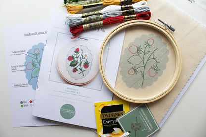 Strawberry Hand Embroidery Kit | Beginner-Friendly DIY Craft
