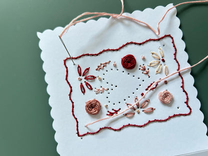 PDF Download Hearts & Bows Cards Embroidery Pattern