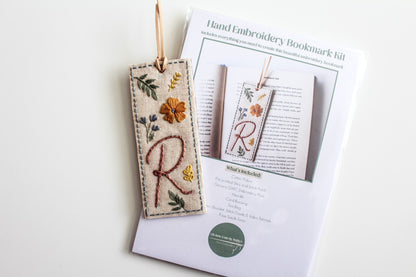 Personalised Floral Embroidery Bookmark Kit | Beginner-Friendly DIY Craft