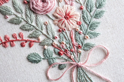 Floral Bouquet Hand Embroidery Kit | Beginner-Friendly DIY Craft