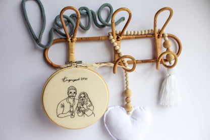 Custom Portrait Hand Embroidery Hoop | Made from Your Photo