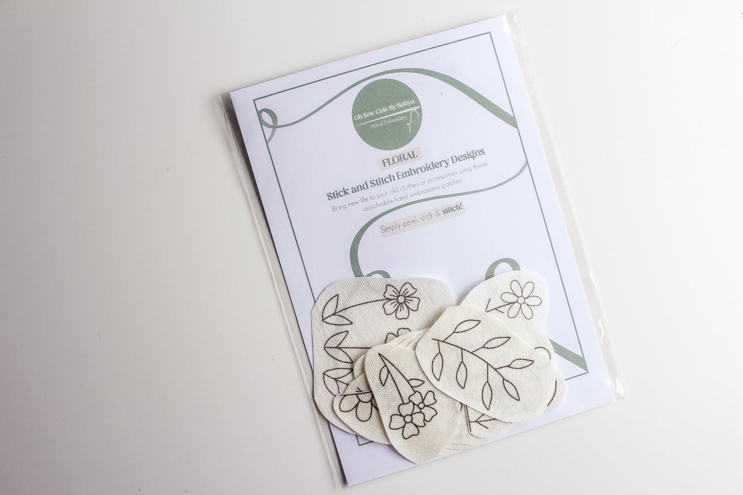 Floral Stick & Stitch Embroidery Patches | 13 Designs