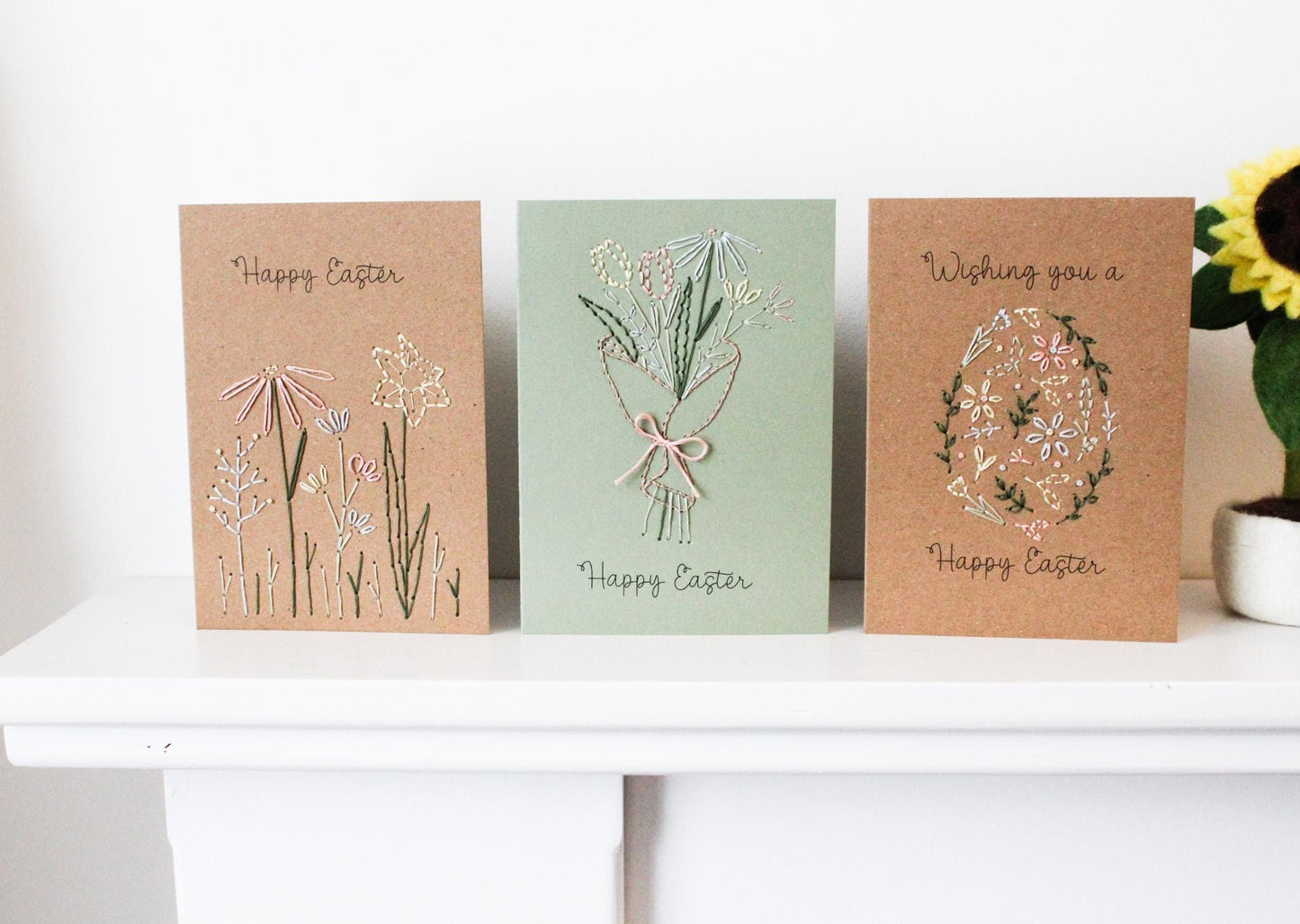 Easter Cards Hand Embroidery Kit | Beginner-Friendly DIY Craft